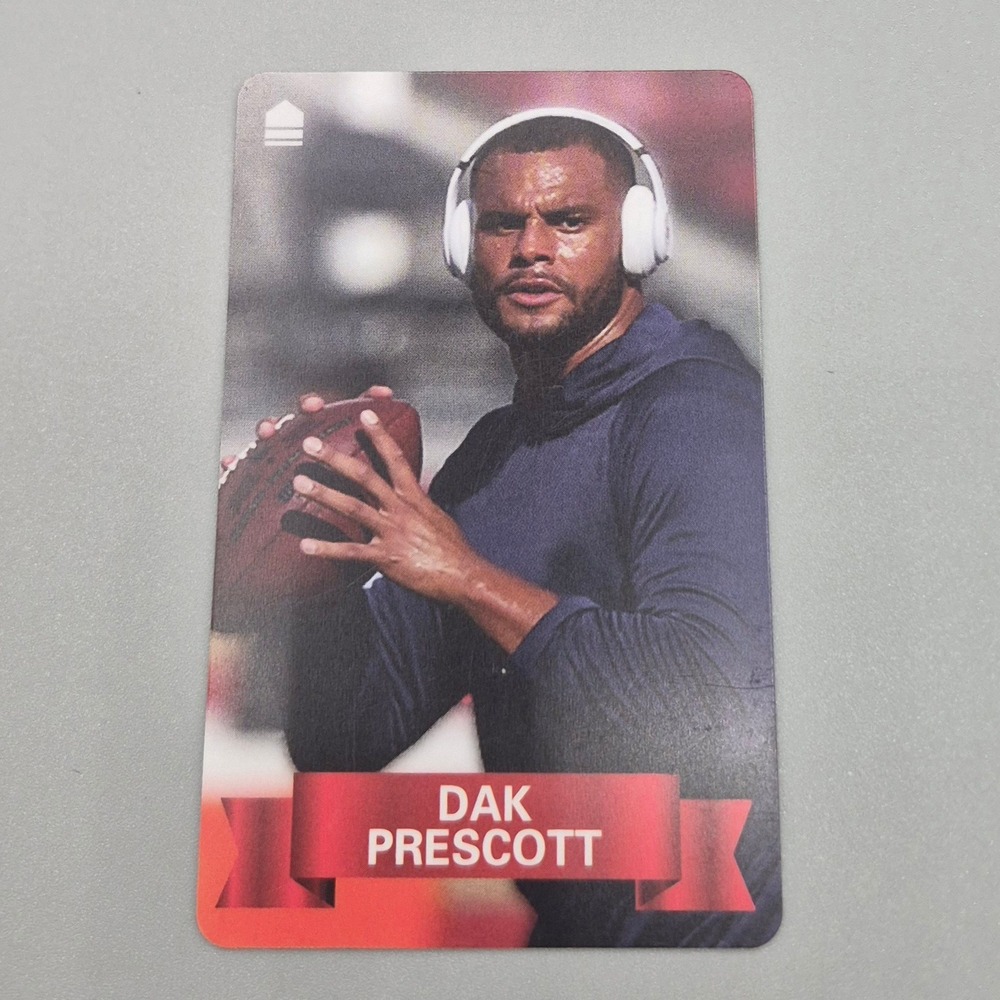 Dak Prescott Dallas Cowboys NFLPA Red Zone Rush Arcade Token Card 015 NFL Player